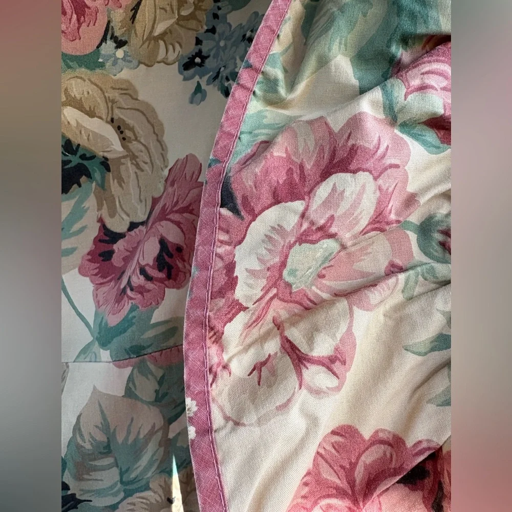 Vintage Springmaid Cottagecore 🌹English Country Garden Floral King Duvet Cover